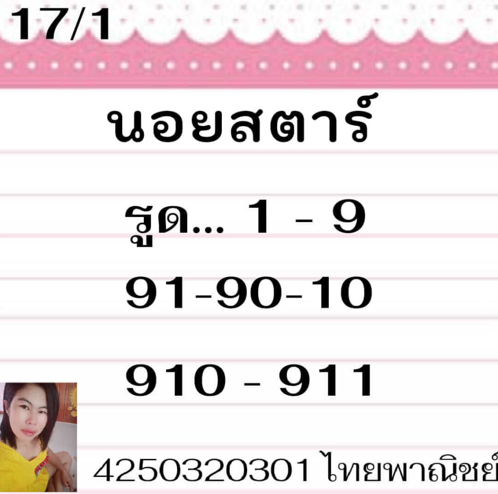 แนวทางหวยฮานอย 17/1/66 ชุดที่ 2