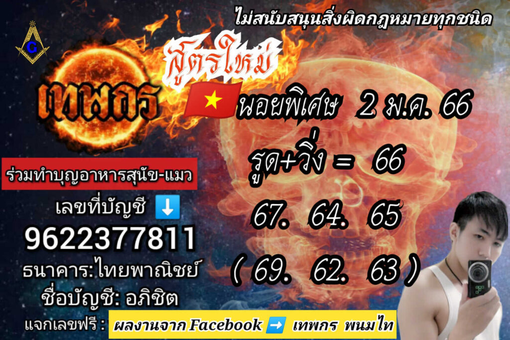 แนวทางหวยฮานอย 2/1/66 ชุดที่ 4