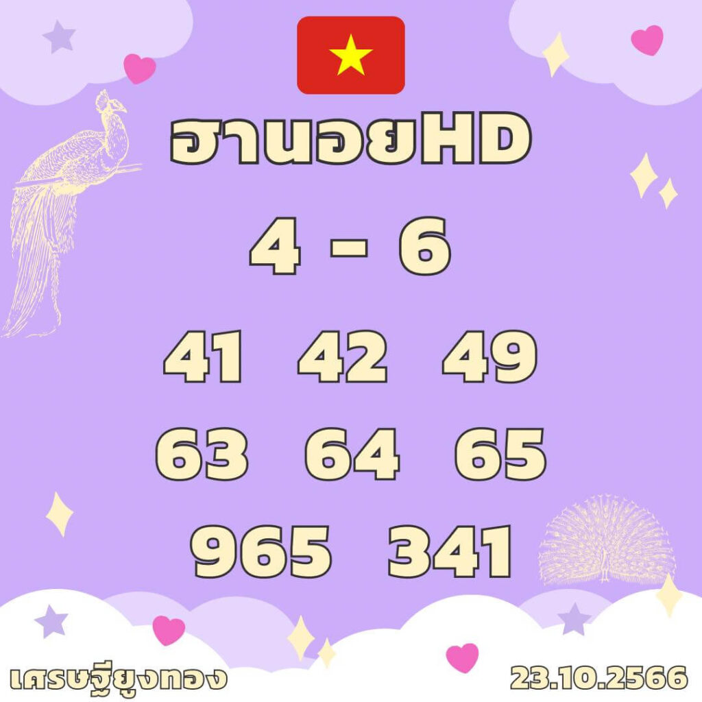 แนวทางหวยฮานอย 23/1/66 ชุดที่ 3