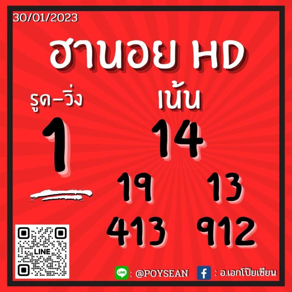 แนวทางหวยฮานอย 30/1/66 ชุดที่ 9