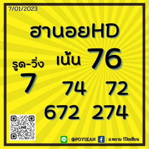 แนวทางหวยฮานอย 7/1/66 ชุดที่ 18