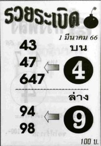หวยรวยระเบิด 1/3/66