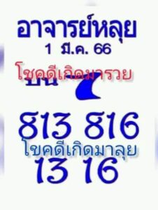 หวยอาจารย์หลุย 1/3/66