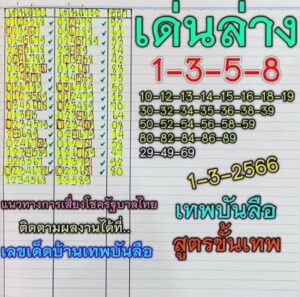 หวยเทพบันลือ 1/3/66