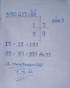 หวยแพนแพนพารวย 1/3/66