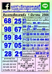 หวยแม่ทำเนียน 1/3/66