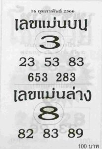 เลขแม่นบนแม่นล่าง 16/2/66