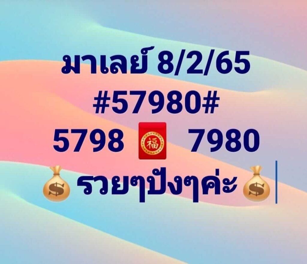 แนวทางหวยมาเลย์ 8/2/66 ชุดที่ 2