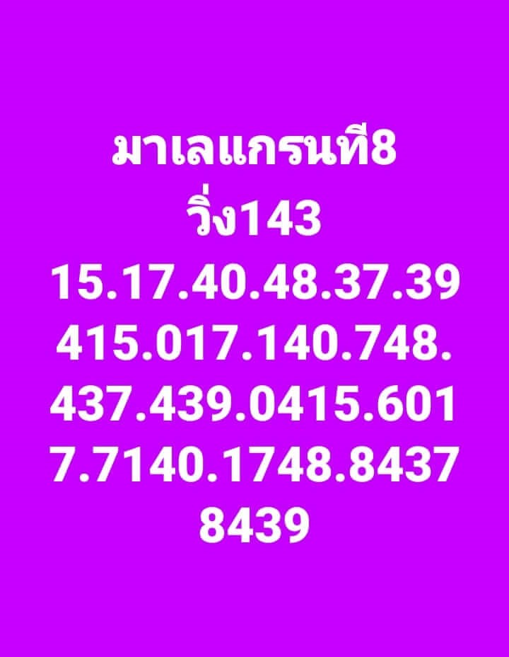 แนวทางหวยมาเลย์ 8/2/66 ชุดที่ 3