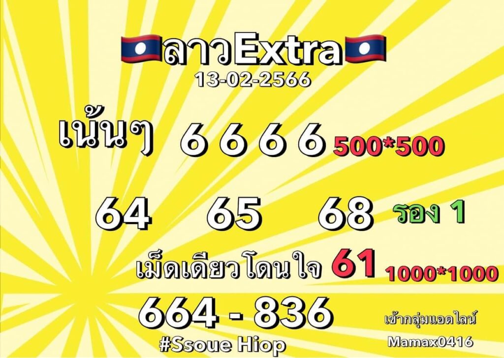 แนวทางหวยลาว 13/2/66 ชุดที่ 3