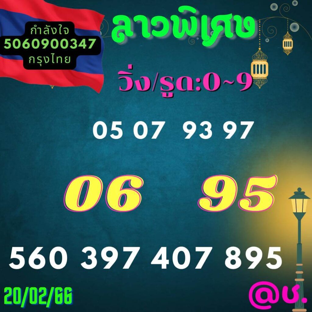 แนวทางหวยลาว 20/2/66 ชุดที่ 13