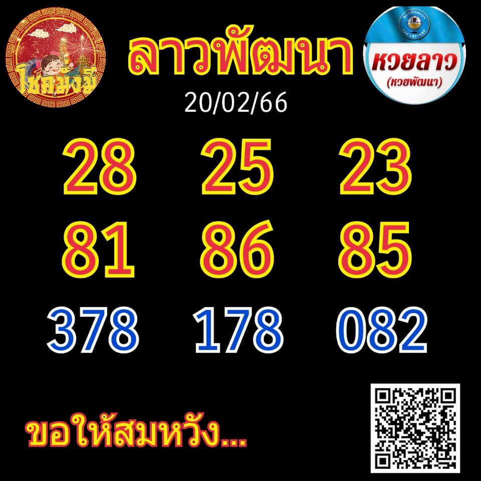 แนวทางหวยลาว 20/2/66 ชุดที่ 14