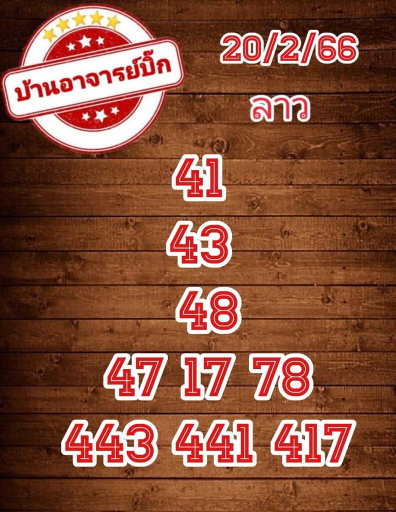 แนวทางหวยลาว 20/2/66 ชุดที่ 3