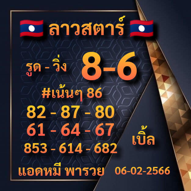 แนวทางหวยลาว 6/2/66 ชุดที่ 7