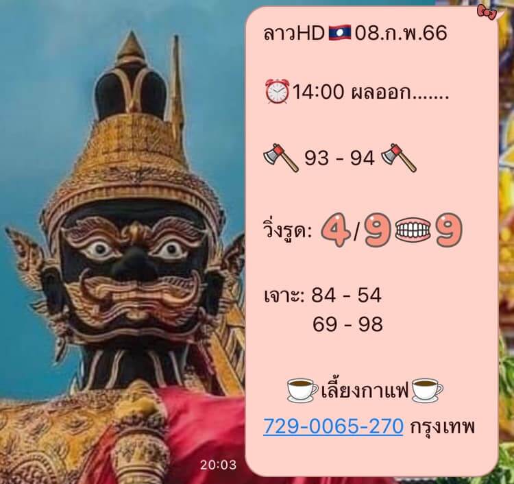 แนวทางหวยลาว 8/2/66 ชุดที่ 7