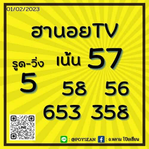 แนวทางหวยฮานอย 1/2/66 ชุดที่ 6