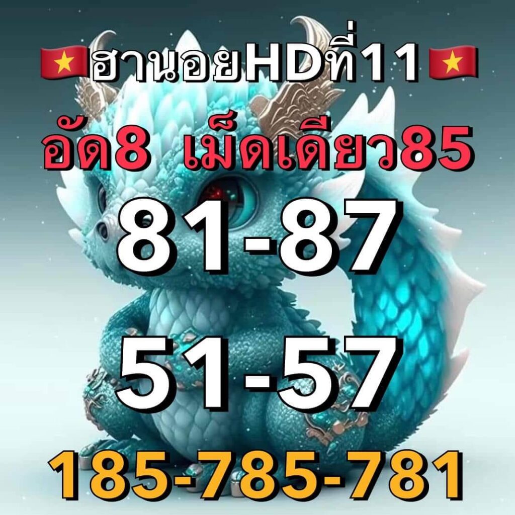 แนวทางหวยฮานอย 11/2/66 ชุดที่ 1