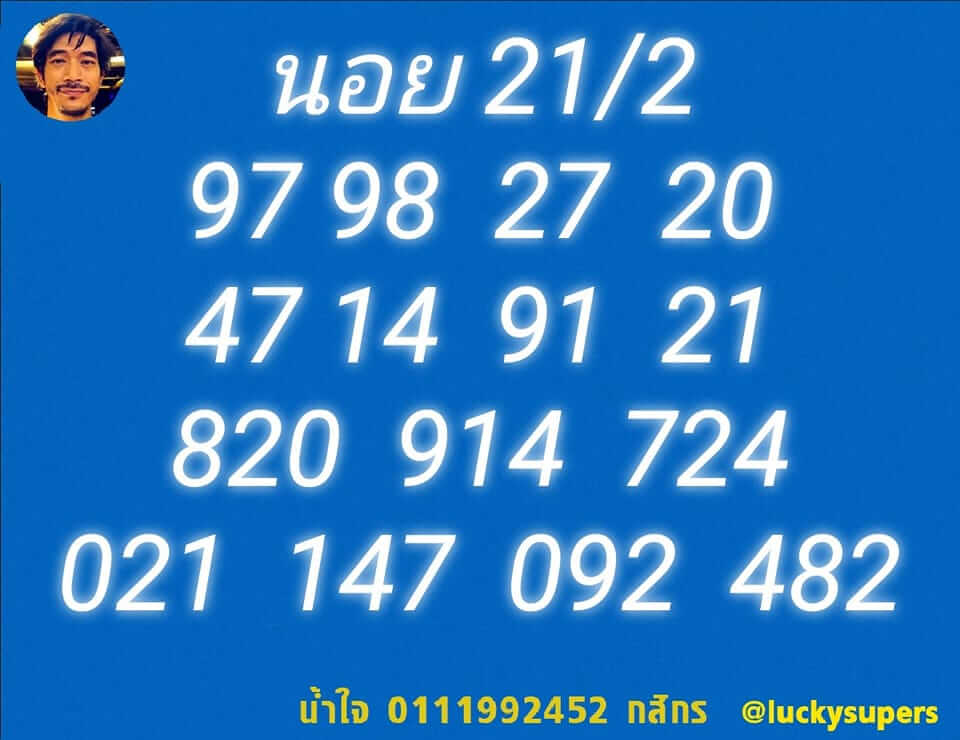 แนวทางหวยฮานอย 21/2/66 ชุดที่ 1