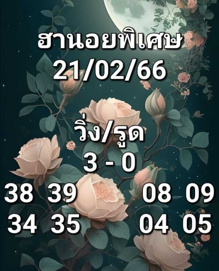 แนวทางหวยฮานอย 21/2/66 ชุดที่ 3