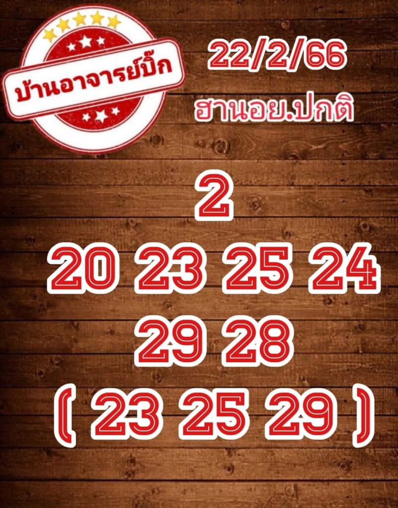 แนวทางหวยฮานอย 22/2/66 ชุดที่ 7