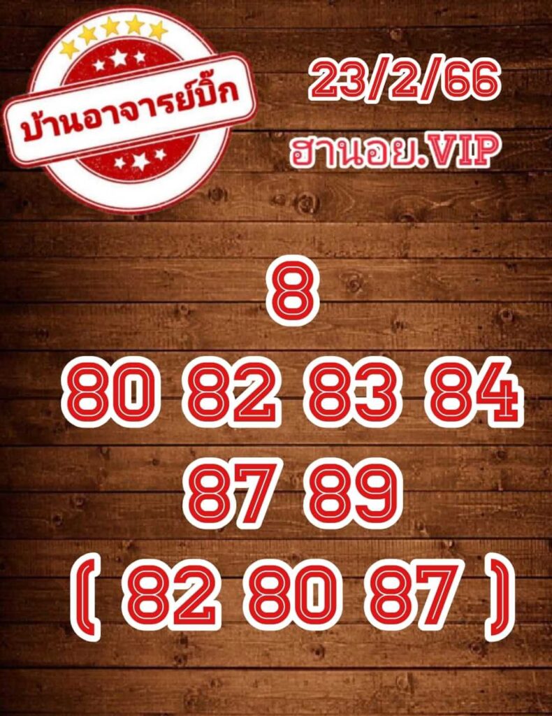 แนวทางหวยฮานอย 23/2/66 ชุดที่ 7