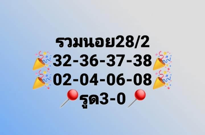 แนวทางหวยฮานอย 28/2/66 ชุดที่ 1