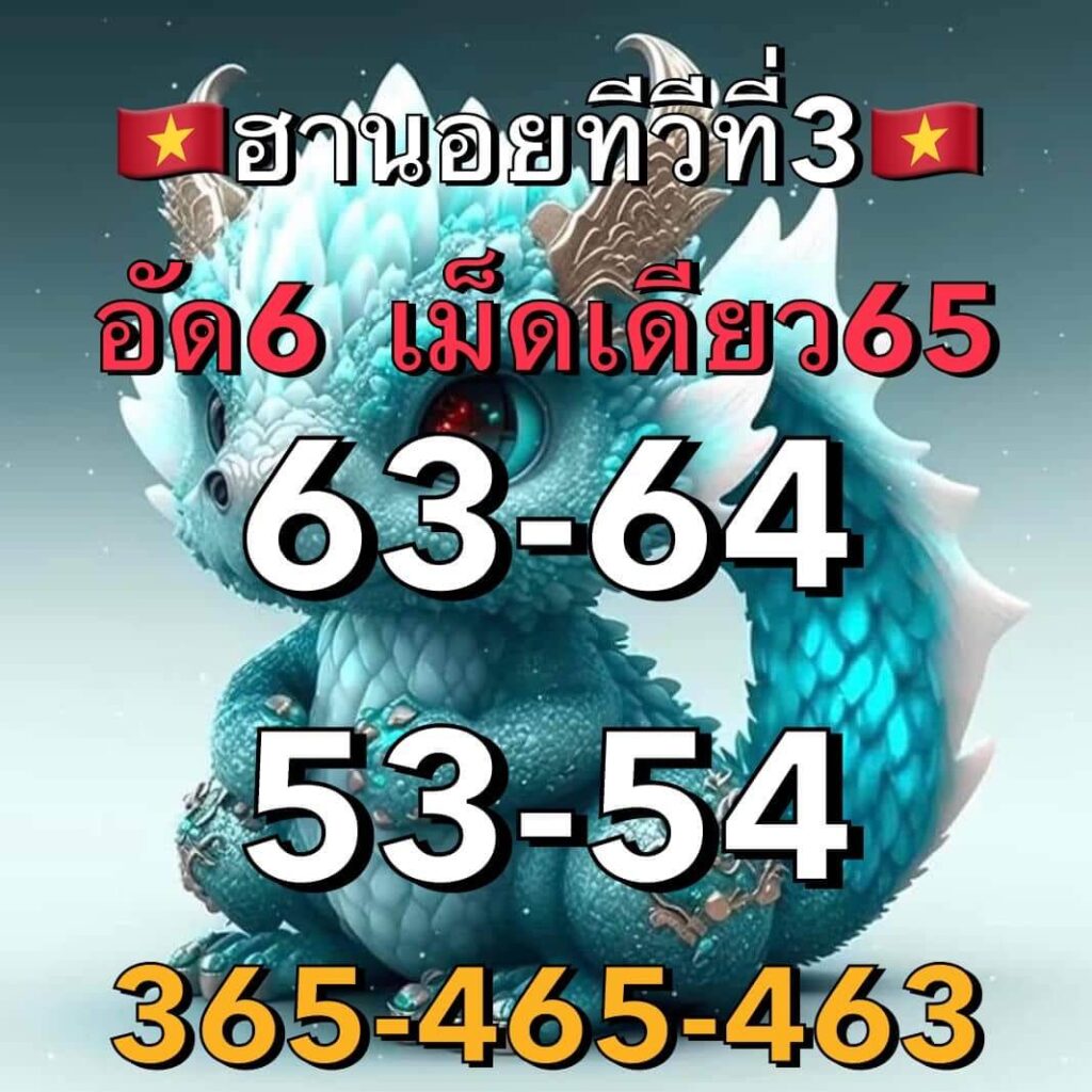 แนวทางหวยฮานอย 3/2/66 ชุดที่ 10