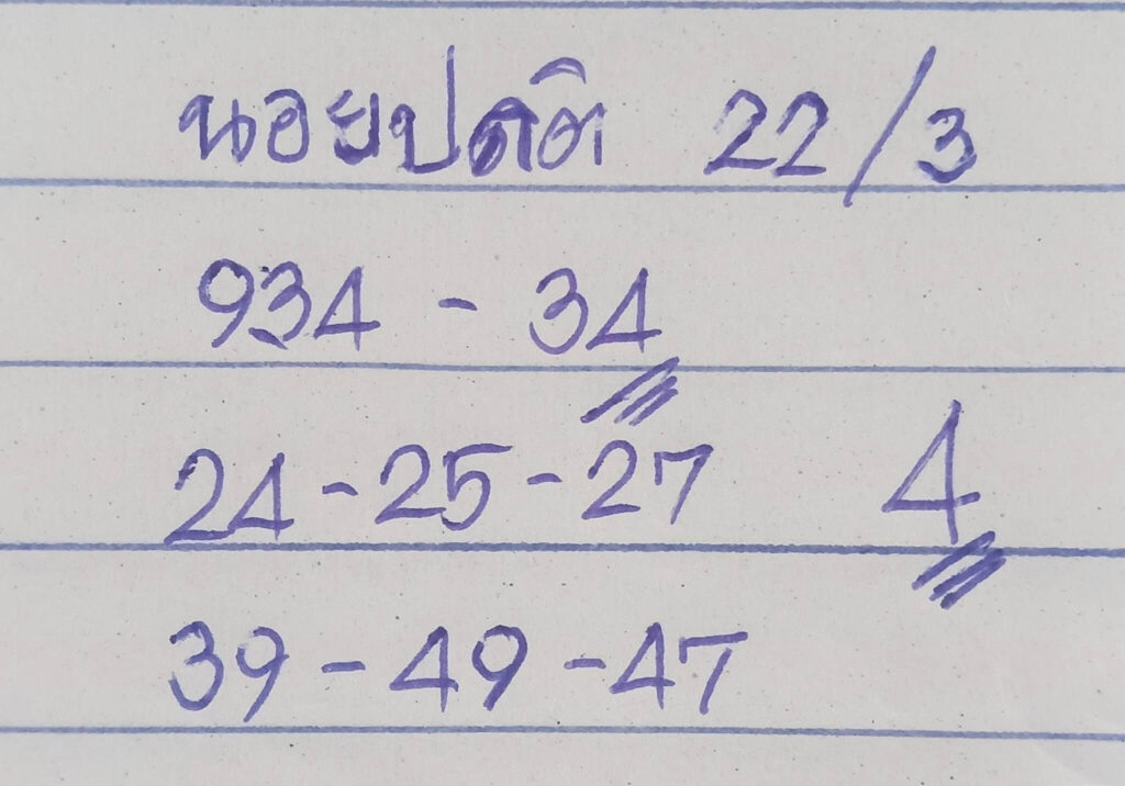 แนวทางหวยฮานอย 22/3/66 ชุดที่ 12