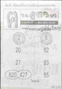 หวยคนสู้ชีวิต 16/3/66