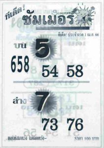 หวยซัมเมอร์ 1/4/66