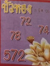 หวยบัวทอง 16/3/66