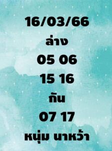 หวยหนุ่มนาหว้า 16/3/66