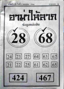 หวยอาม่าให้ลาภ 1/4/66