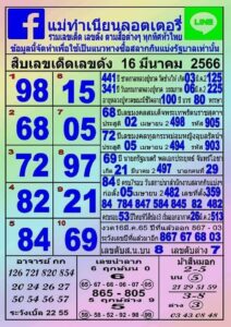 หวยแม่ทำเนียน 16/3/66