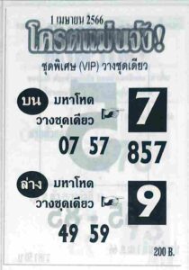หวยโครตแม่นจัง 1/4/66