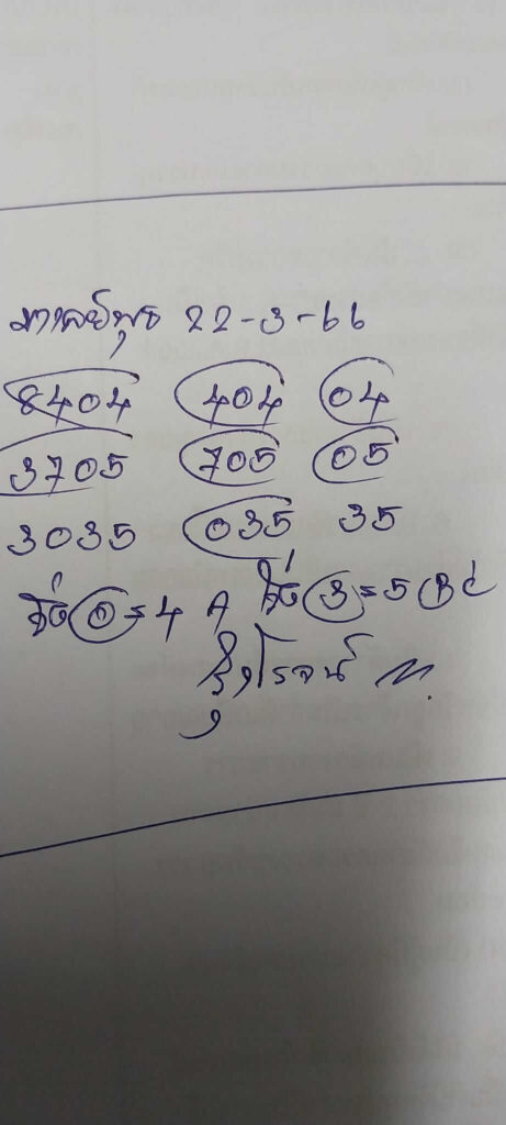 แนวทางหวยมาเลย์ 22/3/66 ชุดที่ 13