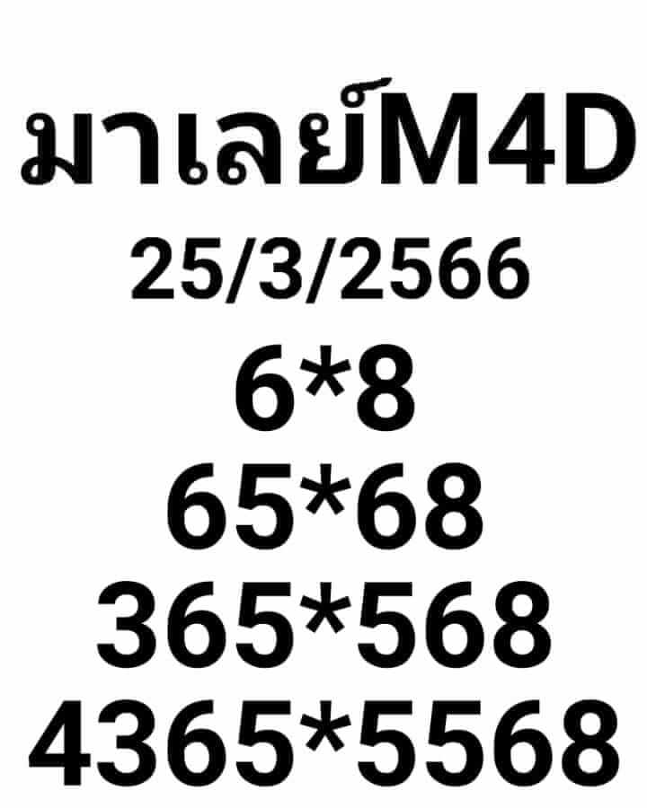 แนวทางหวยมาเลย์ 25/3/66 ชุดที่ 8