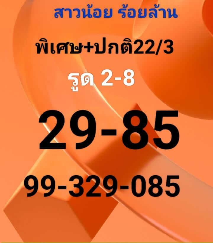 แนวทางหวยลาว 22/3/66 ชุดที่ 3