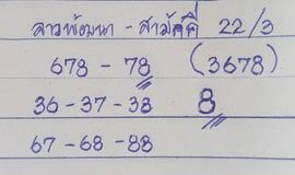 แนวทางหวยลาว 22/3/66 ชุดที่ 8