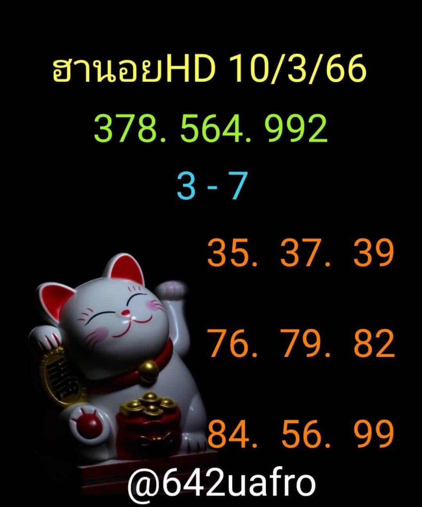 แนวทางหวยฮานอย 10/3/66 ชุดที่ 2