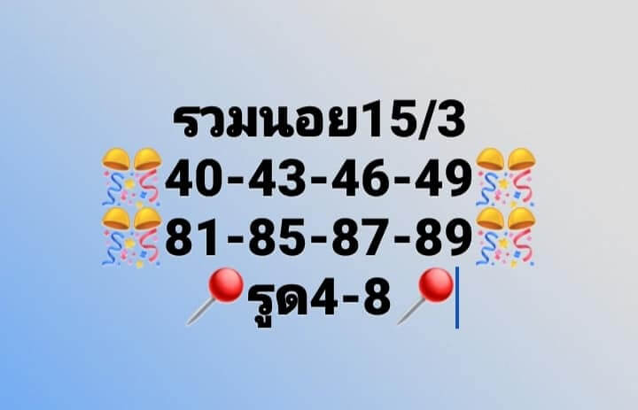 แนวทางหวยฮานอย 15/3/66 ชุดที่ 10