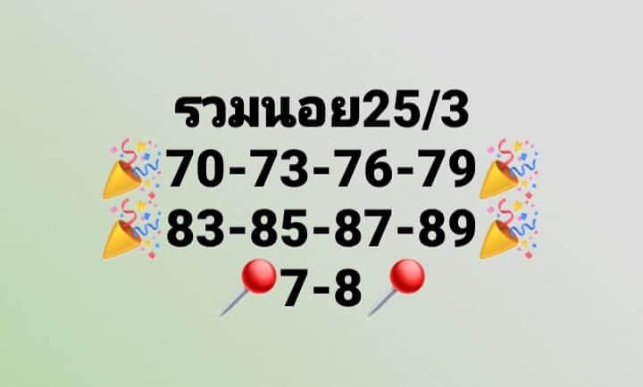 แนวทางหวยฮานอย 25/3/66 ชุดที่ 3