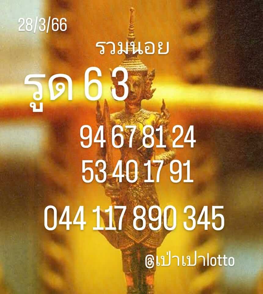 แนวทางหวยฮานอย 28/3/66 ชุดที่ 11