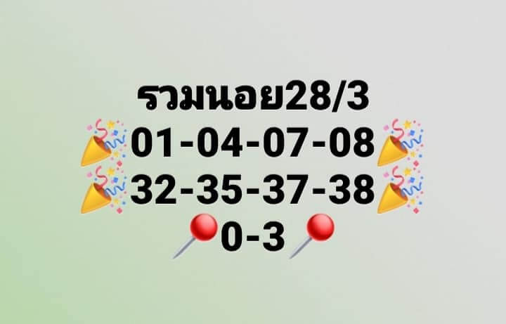 แนวทางหวยฮานอย 28/3/66 ชุดที่ 7