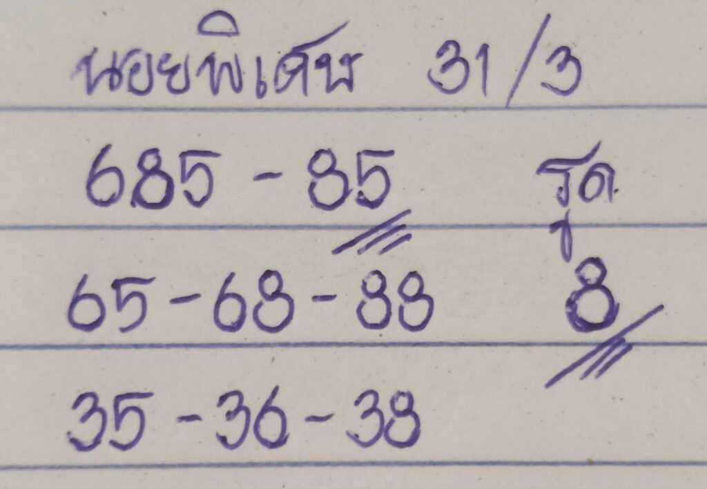 แนวทางหวยฮานอย 31/3/66 ชุดที่ 6