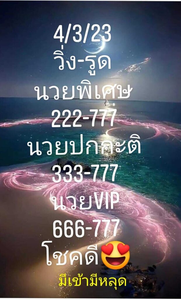 แนวทางหวยฮานอย 4/3/66 ชุดที่ 2