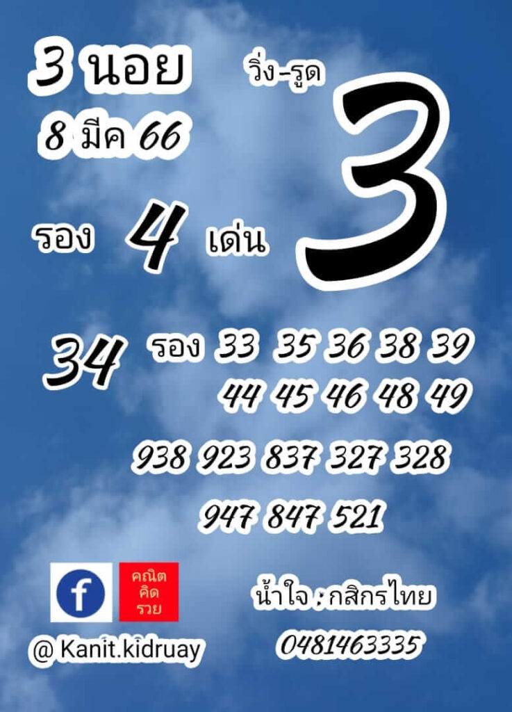 แนวทางหวยฮานอย 8/3/66 ชุดที่ 11