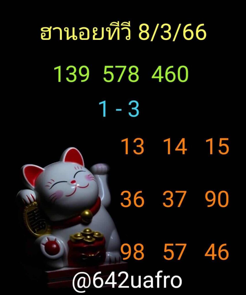 แนวทางหวยฮานอย 8/3/66 ชุดที่ 7