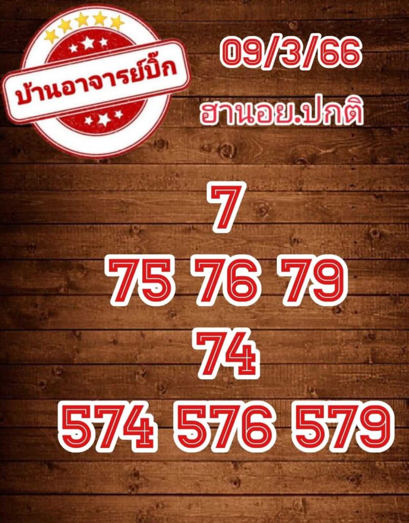 แนวทางหวยฮานอย 9/3/66 ชุดที่ 5