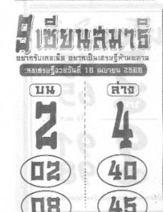 หวย9เซียนสมาธิ 16/4/66